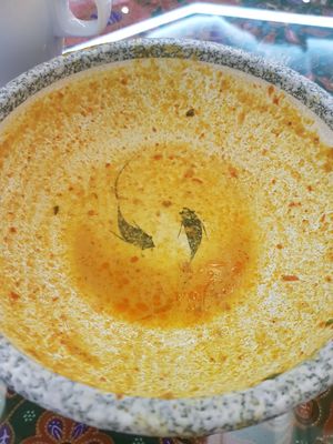 Very good laksa gravy at Coco Veggie Nonya Cuisine 椰素林 in Central Singapore