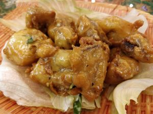 Monkey head mushroom with butter at Coco Veggie Nonya Cuisine 椰素林 in Central Singapore