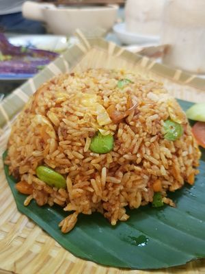 Petai fried rice at Coco Veggie Nonya Cuisine 椰素林 in Central Singapore