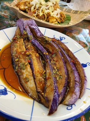 5 flavours eggplant at Coco Veggie Nonya Cuisine 椰素林 in Central Singapore