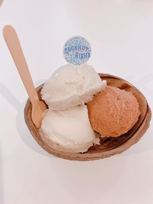 Original, vanilla, and chocolate  at Coconut Glen's in Tokyo