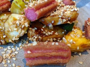 Beetroot Churros, part of the Local-Licious set 😋👍 at elemen 元素 - Paya Lebar Quarter in Central Singapore