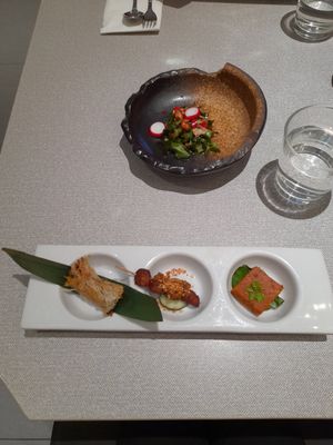 Trio Peranakan appetiser & winged bean salad at elemen 元素 - Paya Lebar Quarter in Central Singapore