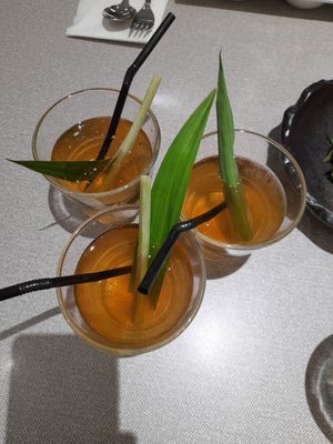 Pandan lemongrass drink at elemen 元素 - Paya Lebar Quarter in Central Singapore