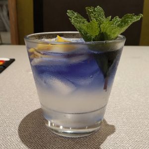 Butterfly Pea Coconut Drink at elemen 元素 - Paya Lebar Quarter in Central Singapore
