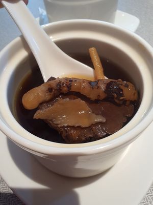 Double boiled maca soup at elemen 元素 - Paya Lebar Quarter in Central Singapore