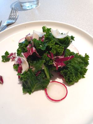 Grilled mushroom kale salad at elemen 元素 - Paya Lebar Quarter in Central Singapore