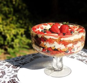 Introducing our Summer Sugar-free, Vegan & Gluten-free Mixed Berries & Citrus Trifle 🍊🍋🍓🍰  at Noor Healthy in Amman