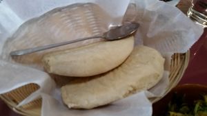 fresh bread at El Gamal in Taos