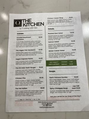 Menu  at The Kitchen in Detroit
