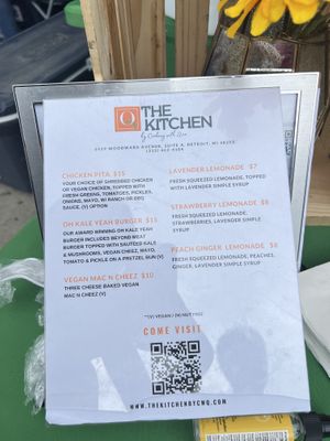 Menu   at The Kitchen in Detroit
