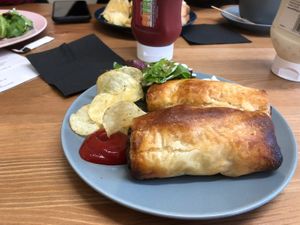 Sausage Rolls at Peacock Cafe in Stanmore