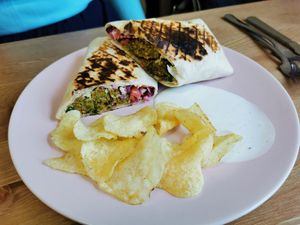 Falafel wrap at Peacock Cafe in Stanmore