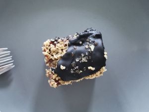 Date slice at Peacock Cafe in Stanmore