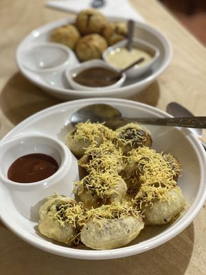 Sev puri - vegan at Five Chutneys in Arusha