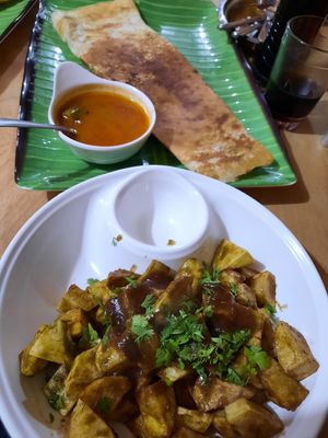 Chaad and Dosa at Five Chutneys in Arusha
