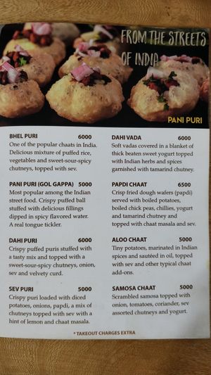 Menu 2 at Five Chutneys in Arusha