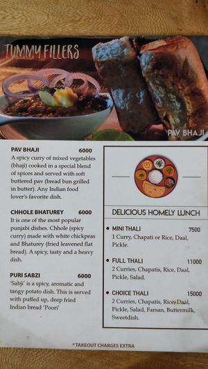 Menu 4 at Five Chutneys in Arusha