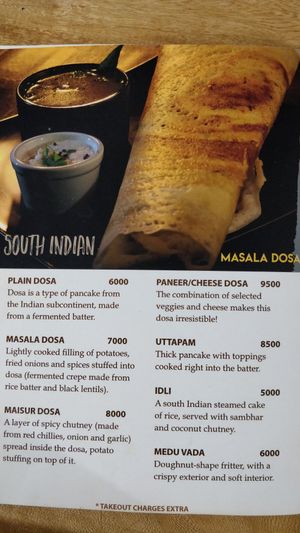 Menu 5 at Five Chutneys in Arusha