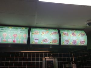 Menu on display at Big Burger in Amsterdam