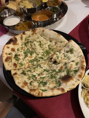 Chili Coriander Naan at Sri Annapurna in Barcelona