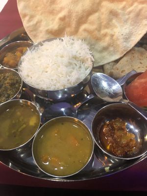 South Indian thali at Sri Annapurna in Barcelona