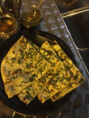 Garlic Naan - vegan at Sri Annapurna in Barcelona