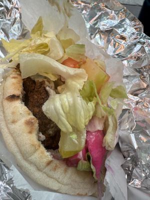 Falafel pita  at King of Falafel in Astoria