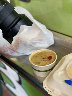 Pimp soup so good you gotta take a pic at Vegan Mob in Oakland