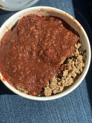 Vegan brisket  at Vegan Mob in Oakland