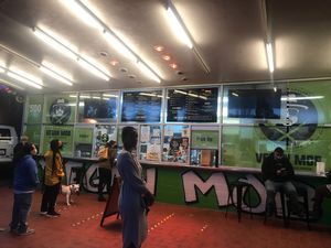  First visit and the smell is amazing, long lines moves quick and the wait was short. at Vegan Mob in Oakland