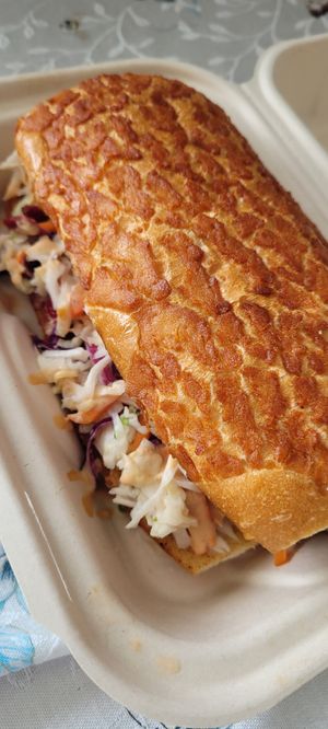 Po boy at Vegan Mob in Oakland