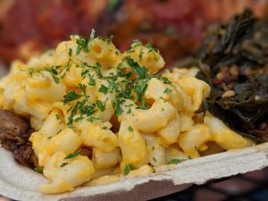 Mac and cheeze! at Vegan Mob in Oakland