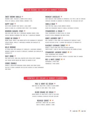 Menu at Pure Joy Ice Cream in Siloam Springs