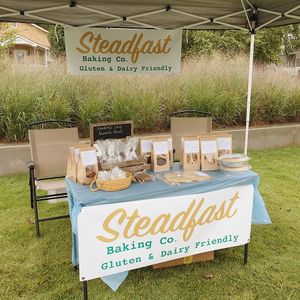 Steadfast Baking Co. - vendor offering vegan baked goods :) at Siloam Springs Farmers Market in Siloam Springs