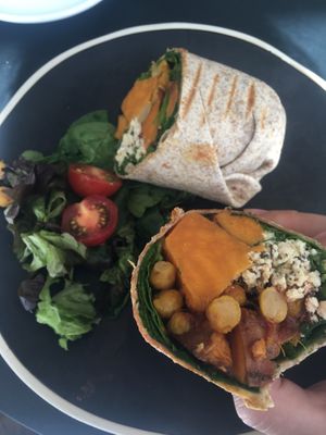 Sweet potatoe wrap at Oliver Green - East in Amsterdam