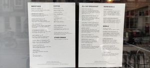 Menu at Oliver Green - East in Amsterdam