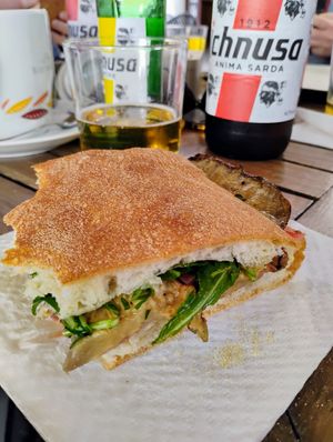 Vegan focaccia at Il Milese Focacceria in Alghero