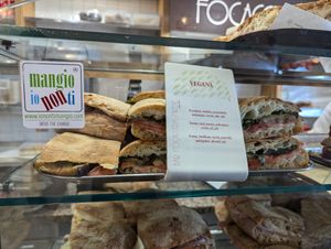 Vegan focaccia at Il Milese Focacceria in Alghero