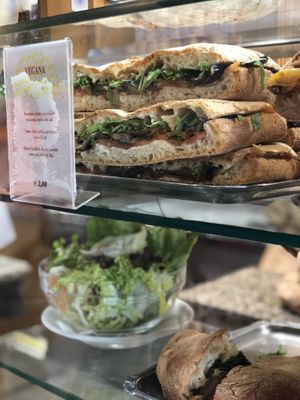 The clearly described vegan sandwich.  at Il Milese Focacceria in Alghero