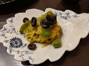 vegetables and olives at Goen no Mori in Yugawara