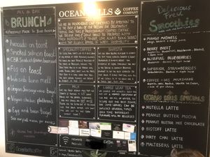 Menu (August 2023)  at Ocean Bells Coffee Company in Watford
