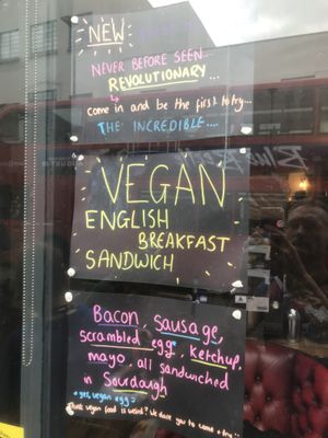 Shop window  at Ocean Bells Coffee Company in Watford