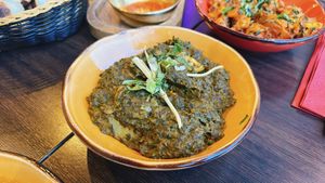 aloo saag  at Namaste Delhi in Aberdeen