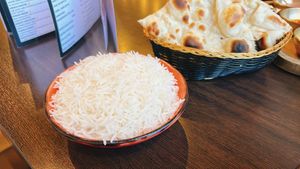 plain rice  at Namaste Delhi in Aberdeen