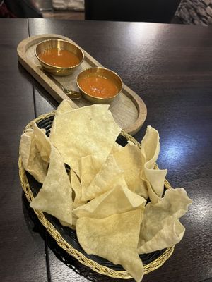 Poppadoms   at Namaste Delhi in Aberdeen
