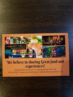 Very true at Namaste Delhi in Aberdeen