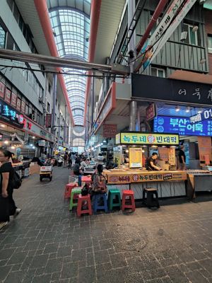 The stall at Koreapizza in Busan