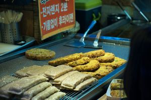 Veg Pancakes at Koreapizza in Busan