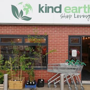 Shop front at Kind Earth in Llanelli